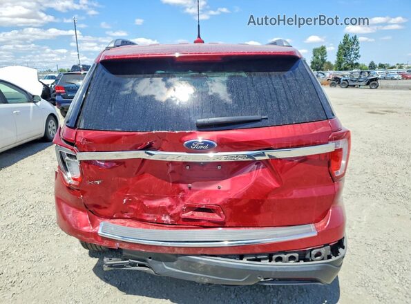 1FM5K7D83JGC72653 2018 FORD EXPLORER Red Rear view