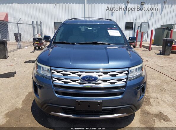 1FM5K7D83JGC85838 2018 FORD EXPLORER Blue Instrument cluster view