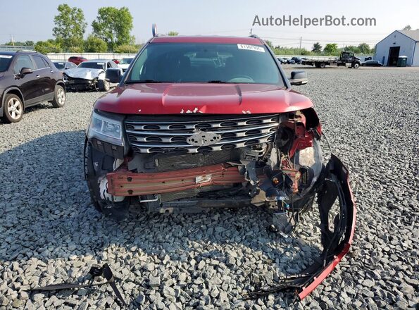 1FM5K7D84HGE09738 2017 FORD EXPLORER Red Front view