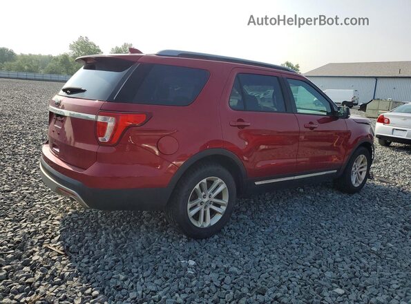 1FM5K7D84HGE09738 2017 FORD EXPLORER Red Rear right