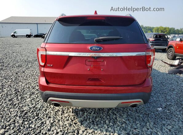 1FM5K7D84HGE09738 2017 FORD EXPLORER Red Rear view