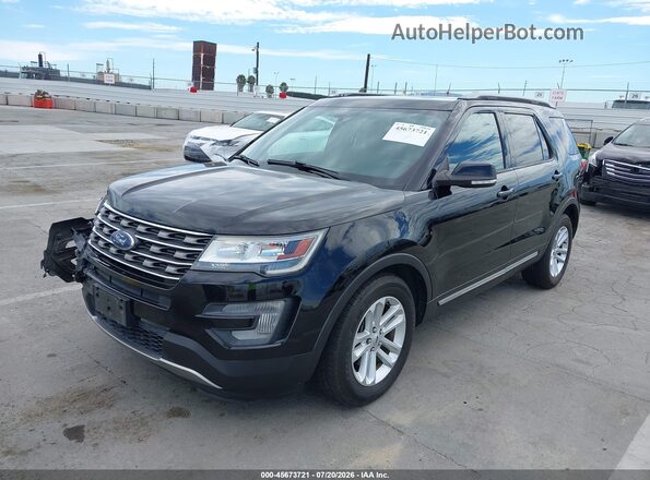 1FM5K7D84HGE38589 2017 FORD EXPLORER Черный Передняя левая четверть