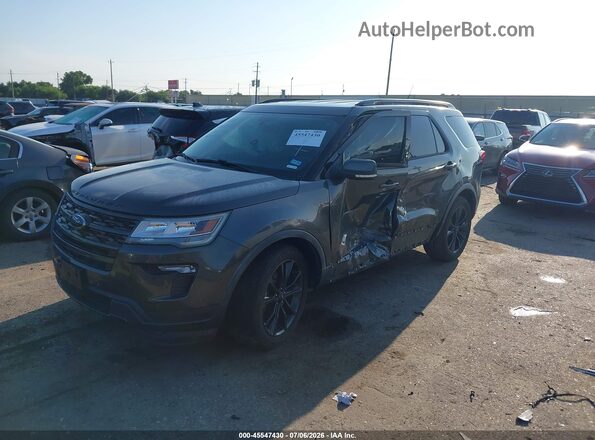 1FM5K7D84JGC69101 2018 FORD EXPLORER Gray Przód lewy