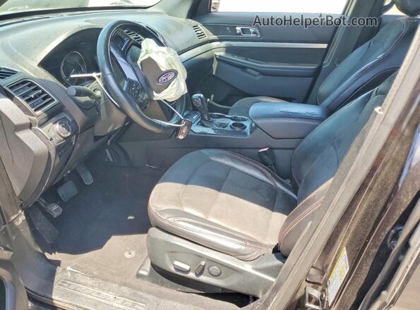 1FM5K7D84KGA84323 2019 FORD EXPLORER Black Вид салону спереду