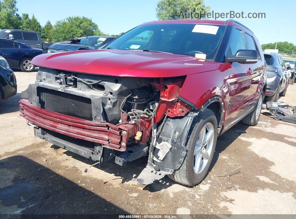 1FM5K7D85GGA24896 2016 FORD EXPLORER Red Առջևի ձախ երեք քառորդ տեսարան