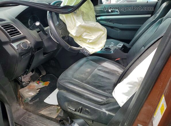 1FM5K7D85HGA46334 2017 FORD EXPLORER Brown Front interior view