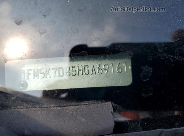 1FM5K7D85HGA69161 2017 FORD EXPLORER Gray VIN sticker view