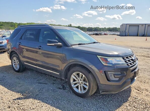 1FM5K7D85HGA80578 2017 FORD EXPLORER Gray Delantero derecho