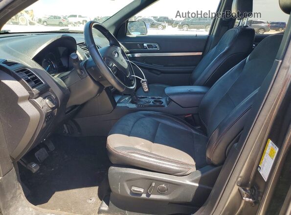 1FM5K7D85JGC13961 2018 FORD EXPLORER Black Вид салону спереду