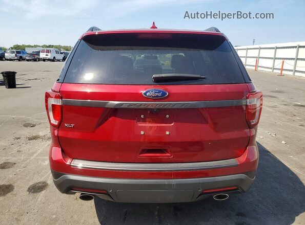 1FM5K7D85KGA75680 2019 FORD EXPLORER Red Вид ззаду