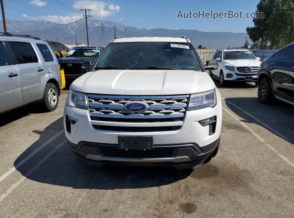 1FM5K7D85KGB09147 2019 FORD EXPLORER White Widok z przodu