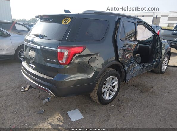 1FM5K7D86GGD04360 2016 FORD EXPLORER Green Trasero derecho