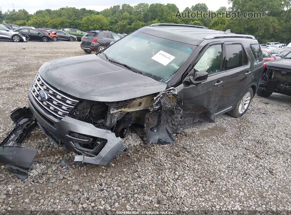 1FM5K7D86HGA66561 2017 FORD EXPLORER Gray Передня ліва чверть