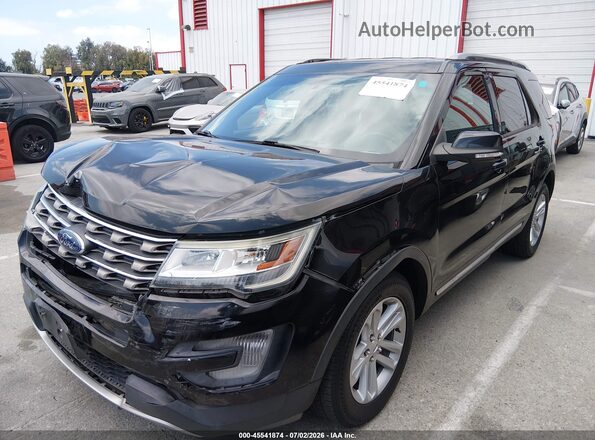 1FM5K7D86HGA69895 2017 FORD EXPLORER Black Vista tres cuartos delantera izquierda