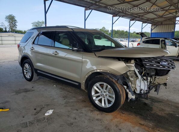 1FM5K7D86HGC29404 2017 FORD EXPLORER Бежевый Передняя правая четверть