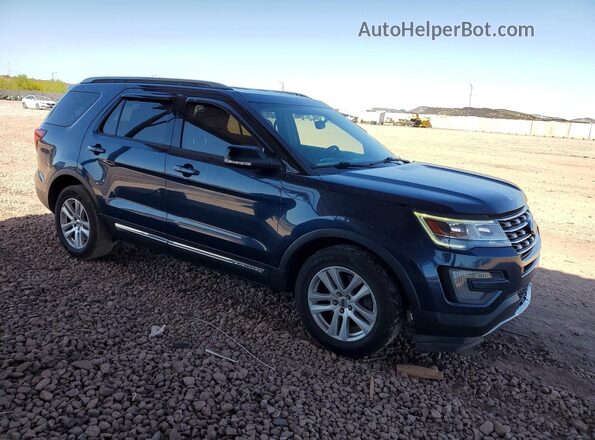 1FM5K7D86HGC75833 2017 FORD EXPLORER Blue Передня права чверть