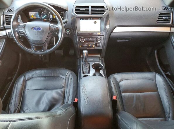 1FM5K7D86HGC75833 2017 FORD EXPLORER Blue Вид панелі приладів