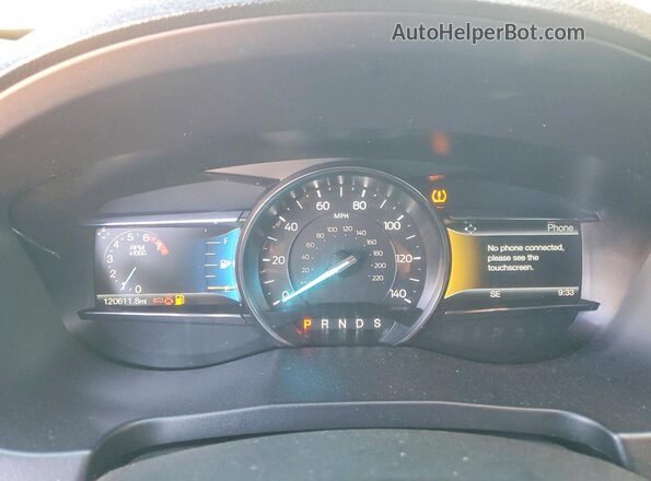 1FM5K7D86HGC75833 2017 FORD EXPLORER Blue Вид щитка приладів
