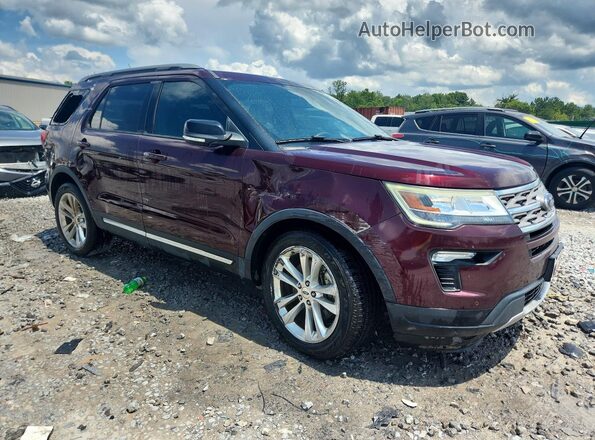 1FM5K7D86JGA39463 2018 FORD EXPLORER Burgundy Передня права чверть