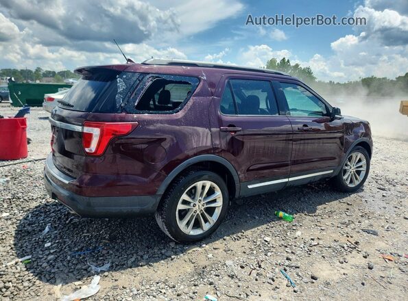 1FM5K7D86JGA39463 2018 FORD EXPLORER Burgundy Задня права чверть