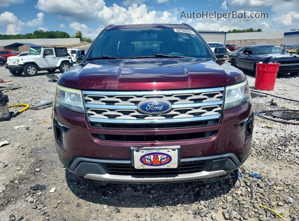 1FM5K7D86JGA39463 2018 FORD EXPLORER Burgundy Вид спереду