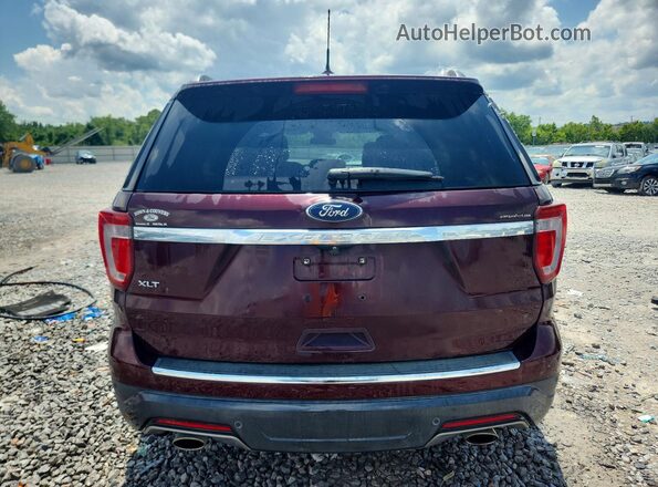 1FM5K7D86JGA39463 2018 FORD EXPLORER Burgundy Вид ззаду