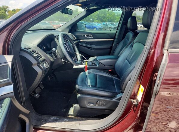 1FM5K7D86JGA39463 2018 FORD EXPLORER Burgundy Вид салону спереду