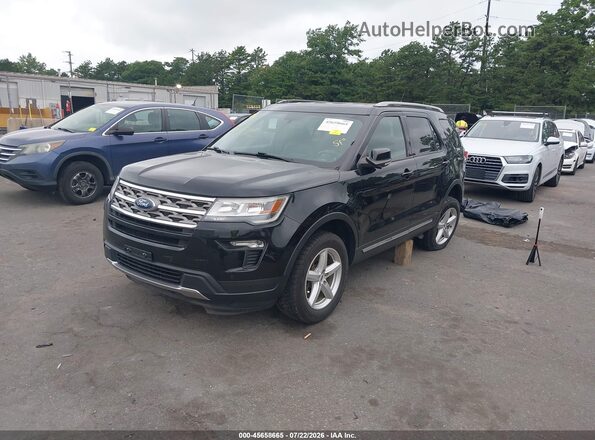 1FM5K7D86JGA41150 2018 FORD EXPLORER Black Առջևի ձախ երեք քառորդ տեսարան