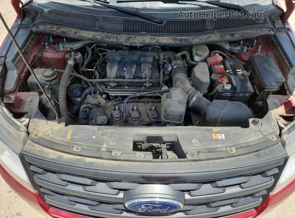 1FM5K7D86JGC70444 2018 FORD EXPLORER Red Շարժիչի բաժամունքի տեսք