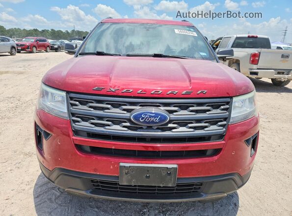 1FM5K7D86JGC70444 2018 FORD EXPLORER Red Դիմացի տեսք
