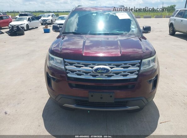 1FM5K7D86KGA08019 2019 FORD EXPLORER Maroon Սարքավորումների վահանակի տեսք