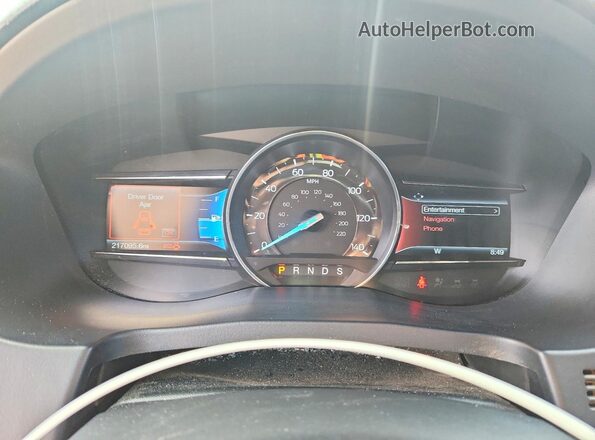 1FM5K7D87GGA13446 2016 FORD EXPLORER Black Вид щитка приладів
