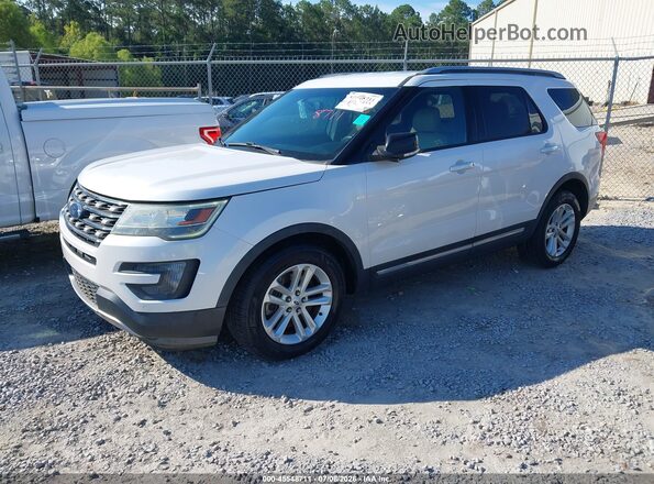1FM5K7D87GGA23040 2016 FORD EXPLORER White წინა მარცხენა ხედი სამი მეოთხედიდან