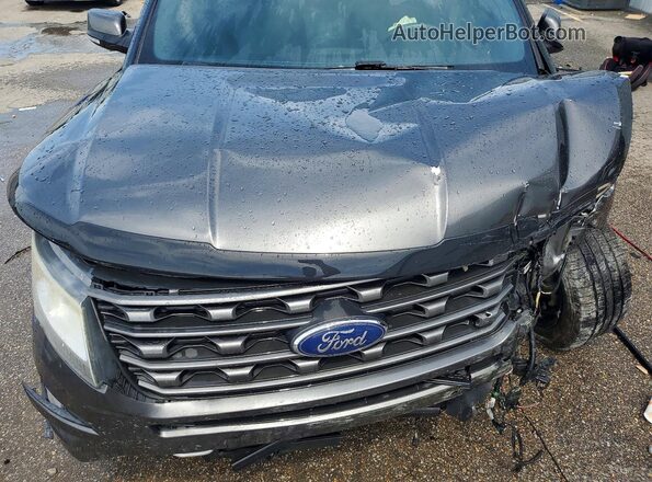 1FM5K7D87HGD62608 2017 FORD EXPLORER Gray Вид підкапотного простору