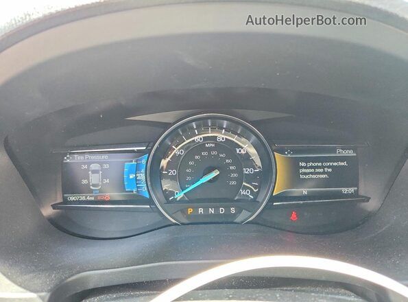 1FM5K7D87HGD64536 2017 FORD EXPLORER White Widok zestawu wskaźników