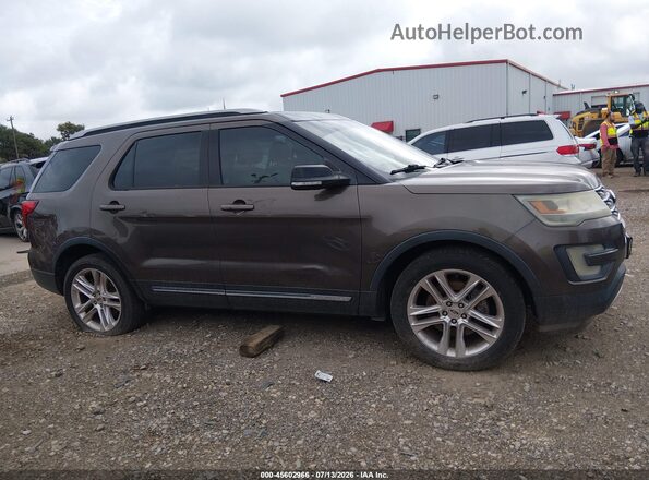 1FM5K7D88GGB33708 2016 FORD EXPLORER Brown Widok wnętrza z tyłu
