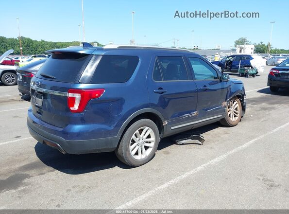 1FM5K7D88HGC56202 2017 FORD EXPLORER Dark Blue Задняя правая четверть