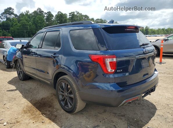 1FM5K7D88HGD52444 2017 FORD EXPLORER Blue Rear left