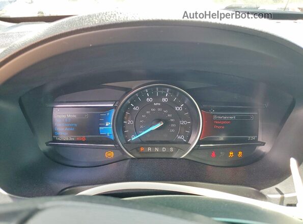 1FM5K7D88HGD52444 2017 FORD EXPLORER Blue Instrument cluster view