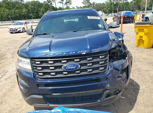 1FM5K7D88HGD52444 2017 FORD EXPLORER Blue Front view