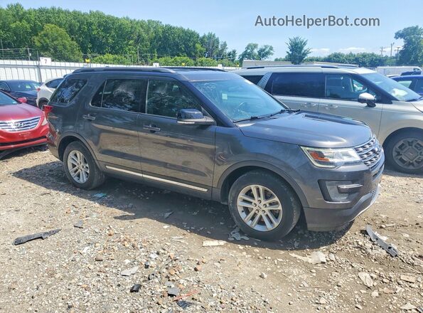 1FM5K7D88HGE00380 2017 FORD EXPLORER Серый Передняя правая четверть