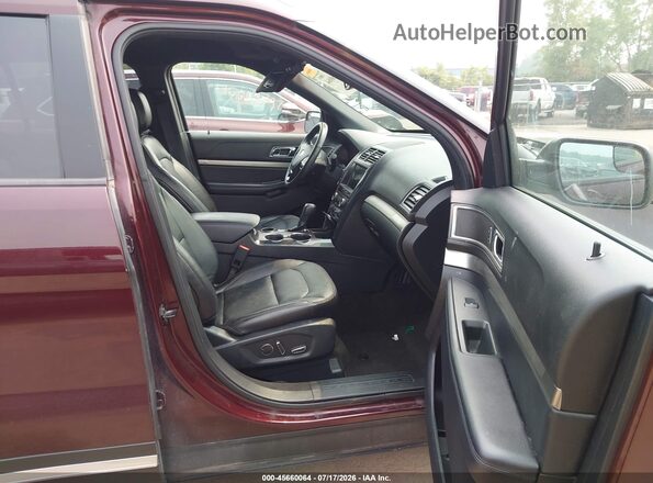 1FM5K7D88JGC32519 2018 FORD EXPLORER Maroon Front interior view
