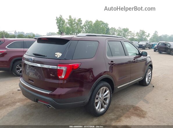 1FM5K7D88JGC32519 2018 FORD EXPLORER Maroon Rear right
