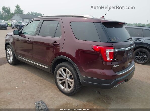 1FM5K7D88JGC32519 2018 FORD EXPLORER Maroon Rear left