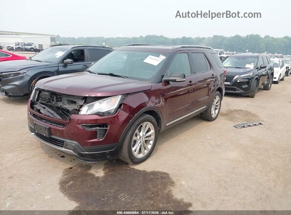 1FM5K7D88JGC32519 2018 FORD EXPLORER Maroon Front left