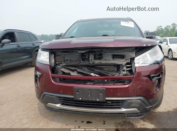 1FM5K7D88JGC32519 2018 FORD EXPLORER Maroon Front view