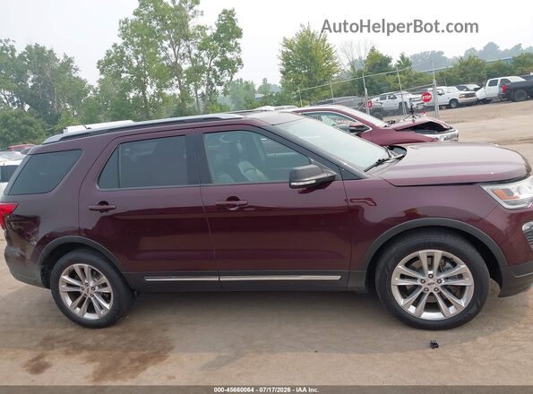 1FM5K7D88JGC32519 2018 FORD EXPLORER Maroon Rear interior view