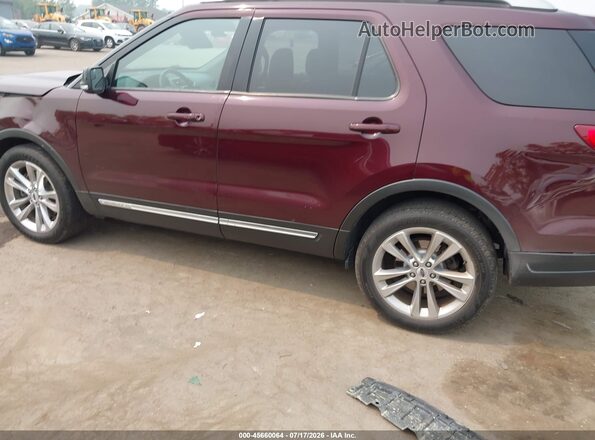 1FM5K7D88JGC32519 2018 FORD EXPLORER Maroon 360 interior view