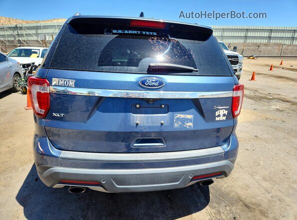 1FM5K7D88JGC48798 2018 FORD EXPLORER Blue Հետևի տեսք