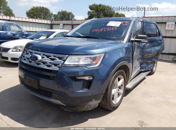 1FM5K7D88KGA07888 2019 FORD EXPLORER Blue Front left
